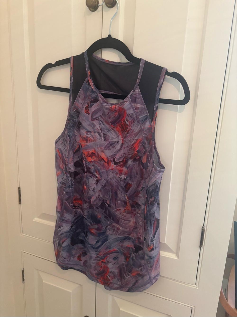 lululemon athletica Purple & Red Abstract Racerback Tank